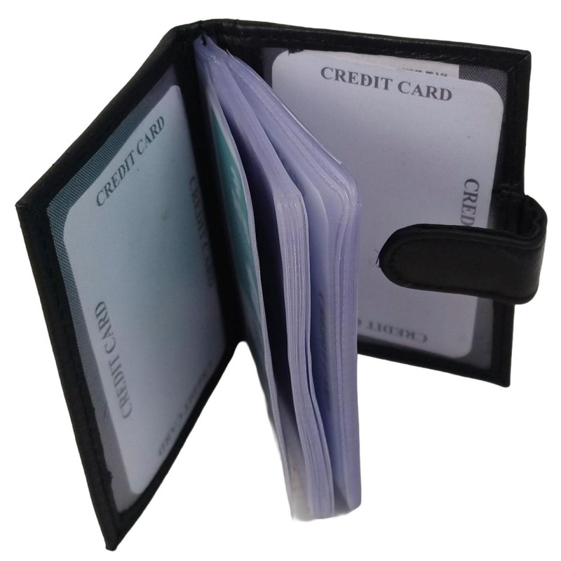 Кожаный картхолдер, чехол для платежных карт c защитой RFid Dugros черный