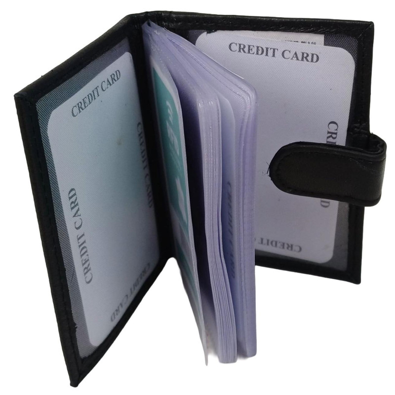 Кожаный картхолдер, чехол для платежных карт c защитой RFid Dugros черный