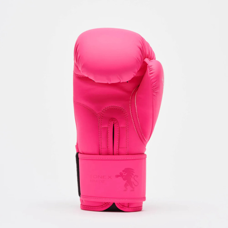Боксерские перчатки Leone GN058 TONE X Fuxia, 10 унций, Натуральная кожа, Розовый