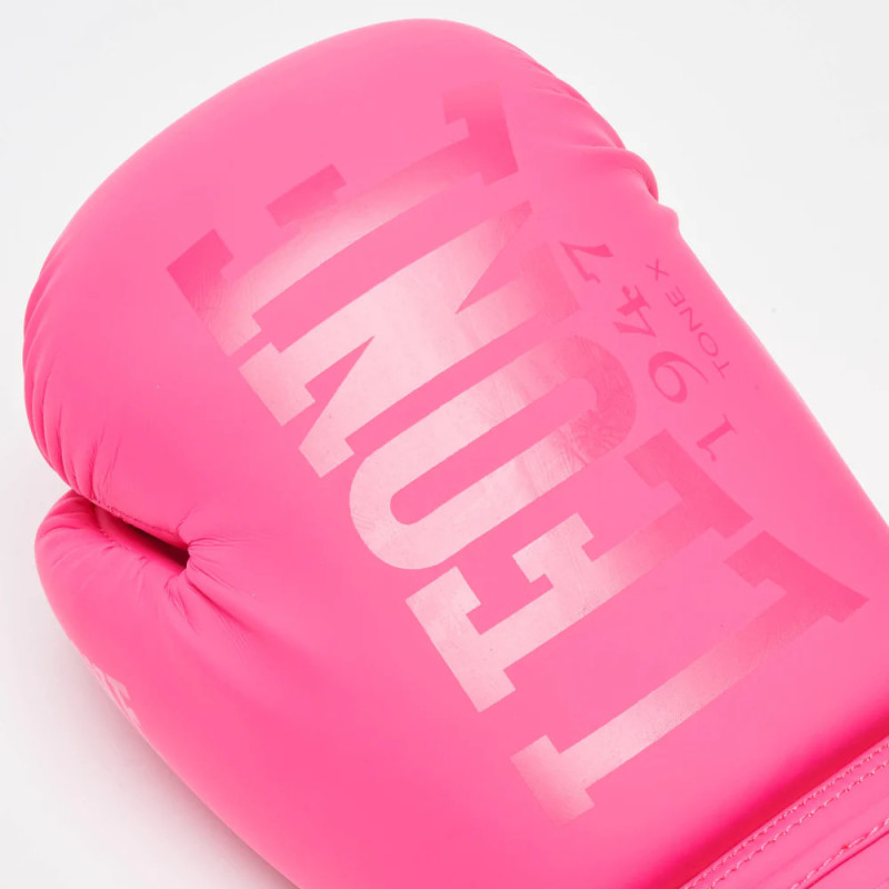 Боксерские перчатки Leone GN058 TONE X Fuxia, 10 унций, Натуральная кожа, Розовый