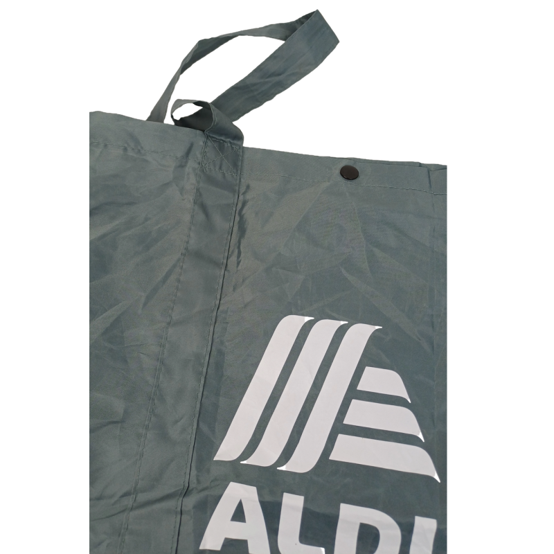 Легкая складная сумка-рюкзак шоппер для покупок Aldi 48х38 см серая