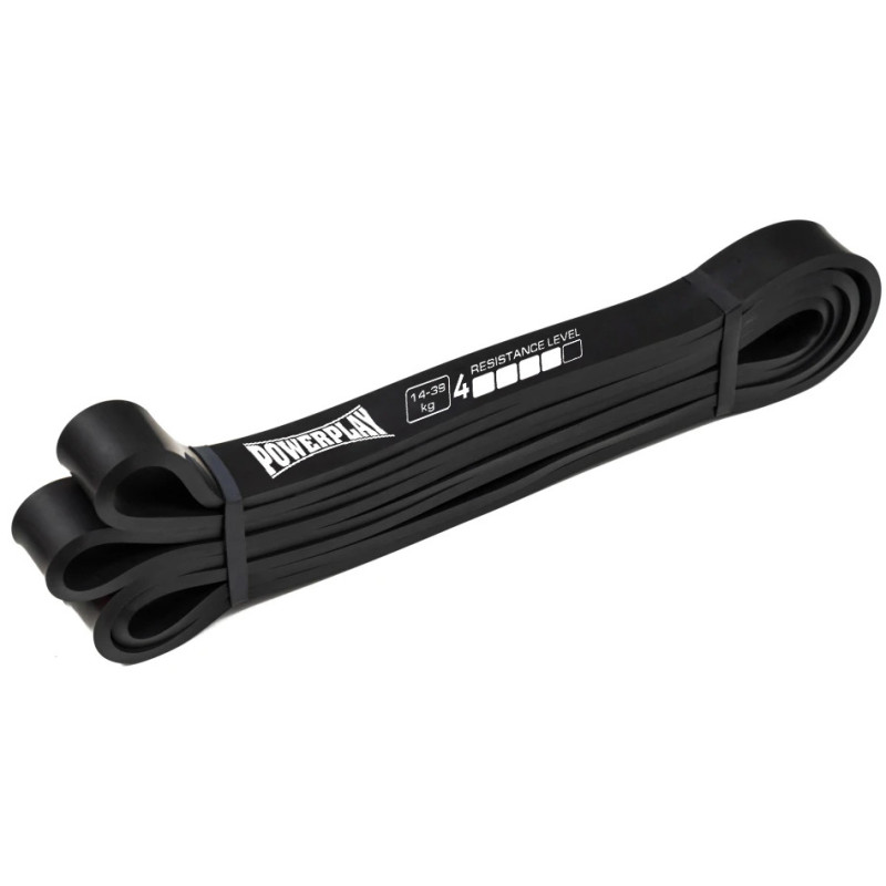 Еспандер-петля (гумка для фітнесу і кроссфіту) PowerPlay 4117 Power Band Чорна (14-39kg)