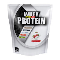 Сывороточный протеин, Whey Protein +урсоловая кислота, Power Pro, 1 кг (Клубника со сливками)