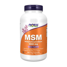 Для суставов и связок, MSM 1000 mg, NOW, 240 капсул