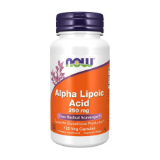 Добавка для здоровья, Alpha Lipoic Acid 250 mg, NOW, 120 капсул
