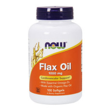 Добавка для здоровья, Flax Oil, NOW, 100 капсул