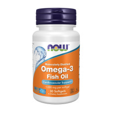 Омега-3, Omega-3, NOW, 30 капсул