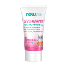 Добавка для здоровья, Xyli White kids toothpaste gel, NOW, 85 г (Бабл-гам)