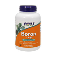 Витамины и минералы, Boron 3 mg, NOW, 250 капсул