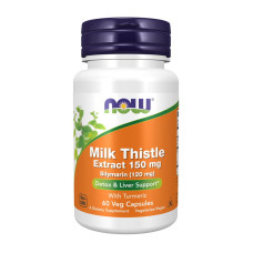 Добавка для здоровья, Milk Thistle Extract 150 mg, NOW, 60 капсул