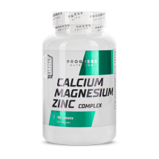 Магний, Calcium Magnesium Zinc Complex, Progress Nutrition, 90 таблеток