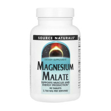Магний, Magnesium Malate, Source Naturals, 90 таблеток