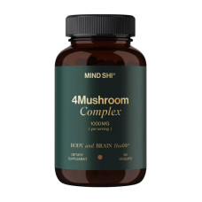 Добавка для здоровья, 4Mushroom Complex 1000 mg, Mind Shi, 60 капсул