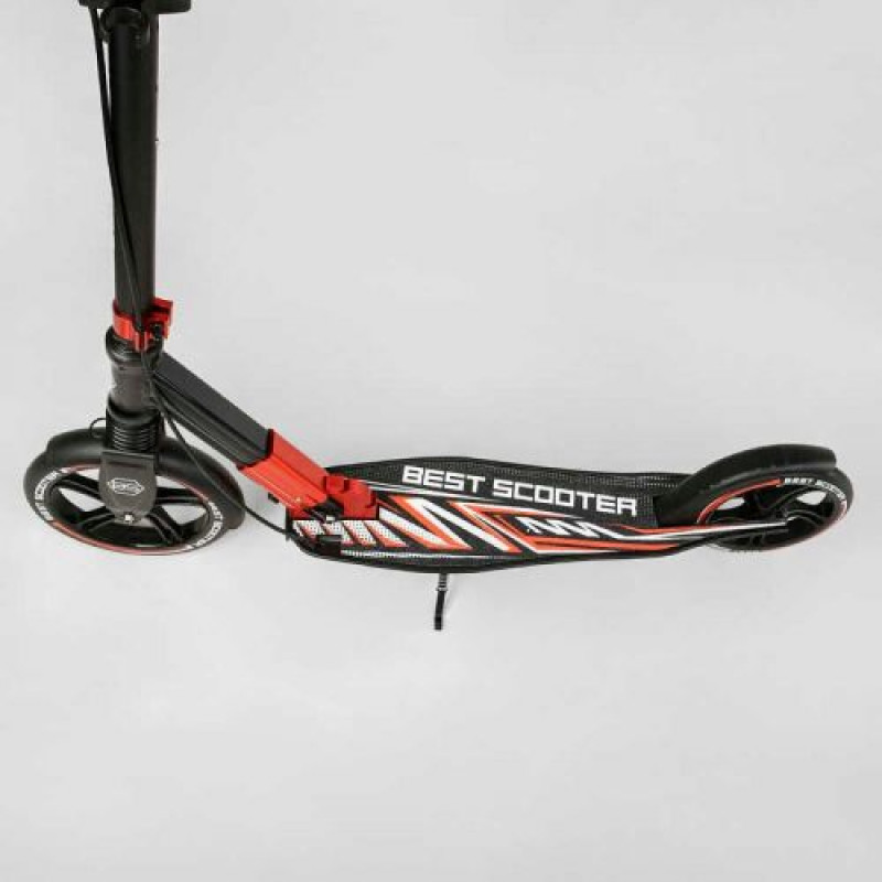 Самокат алюминиевый "Best Scooter" (колеса PU, ФАРА, зажим руля, d передних колес – 230мм, d задних колес 200мм, 1 амортизатор передний)