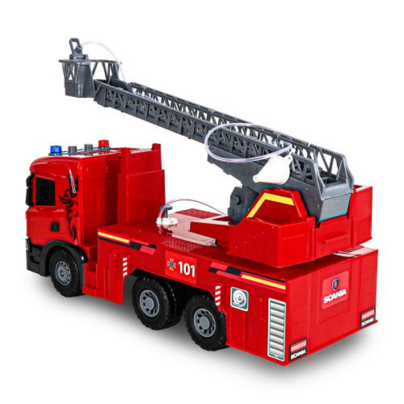 Автомодель серии Super Big Truck – Пожарная машина Scania (свет, звук, функ. воды)