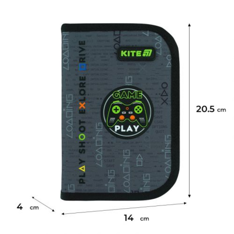 Пенал Kite 1 отд., 2 отв., без наполнения 622 Good Game