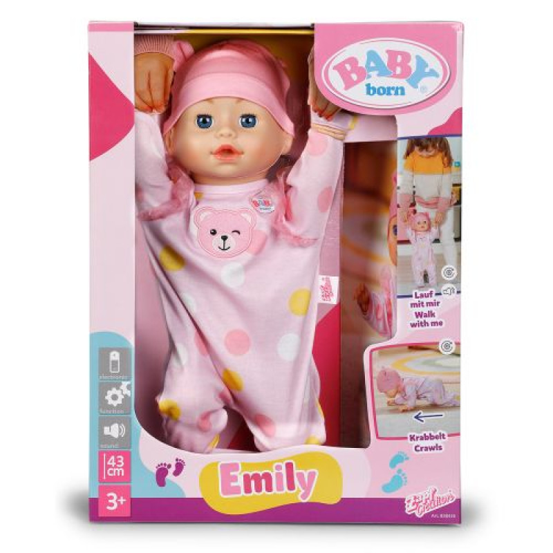 Интерактивная кукла Baby Born – Первые шаги Эмили (43 см)