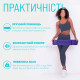 Килимок для йоги та фітнеса EasyFit TPE+TC 6мм двошаровий + Чохол бузковий з св.бузковим
