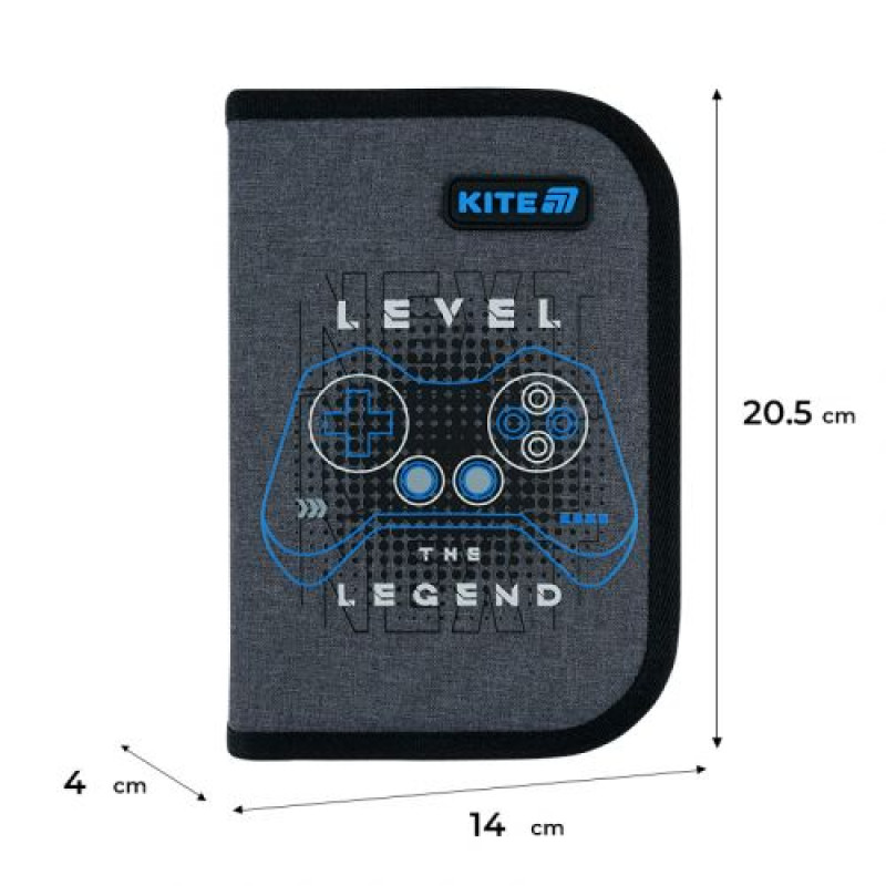 Пенал Kite 1 отд., 2 отв., с наполнением 622H Level UP
