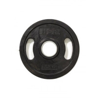 Диск HouseFit OP-2,5, 2,5 кг, сталь з гумовим покриттям, чорний
