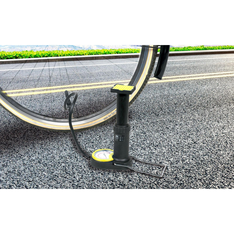 Насос підлоговий з манометром Dunlop Mini foot pump