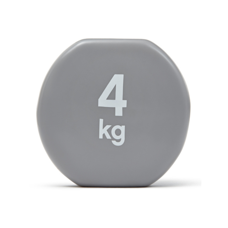 Reebok Dumbbells гантели для фитнеса, виниловое покрытие, эргономичная форма, нескользящая поверхность, разный вес, яркие цвета, для домашних тренировок и аэробики, 4 кг