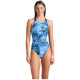 Купальник закритий для жінок Arena BLUE FLOWERS SWIMSUIT V BACK