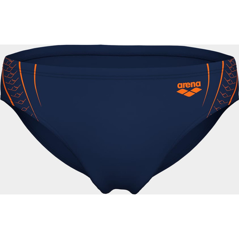 Плавки-сліпи для чоловіків Arena DOUBLE GRAPHIC SWIM BRIEFS темно-синій, помаранчевий Чол 105