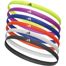 Пов'язки на голову Adidas Hairbands 6pk чорний, білий, червоний, фіолетовий, синій, жовтий Уні One S