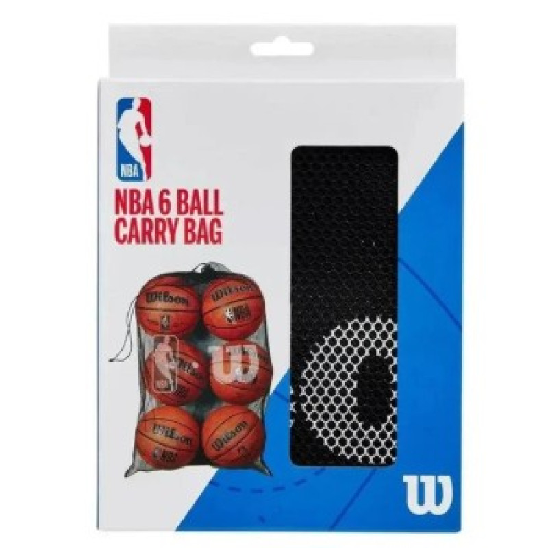 Сітка для м'ячів Wilson NBA 6 Ball Mesh Carry Bag Сітка для м'ячів Wilson NBA 6 Ball Mesh Carry Bag