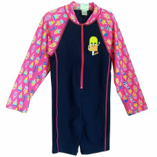 Костюм з лайкри дитячий Zoggs Long Sleeve All In One Girls UPF 50+