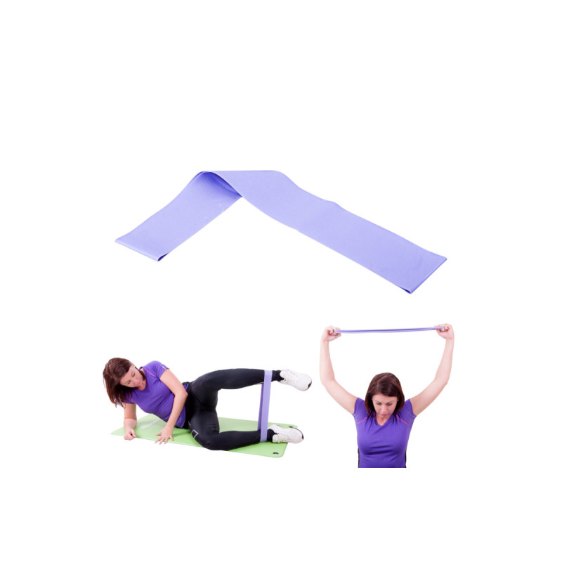 Стрічка-еспандер для вправ Hangy inSPORTline Light 70 см фіолетова