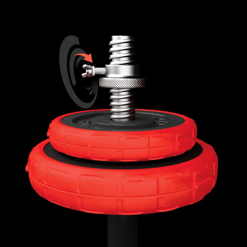 Гантелі розбірні HMS SGGX20 з перехідником для штанги, 20 кг