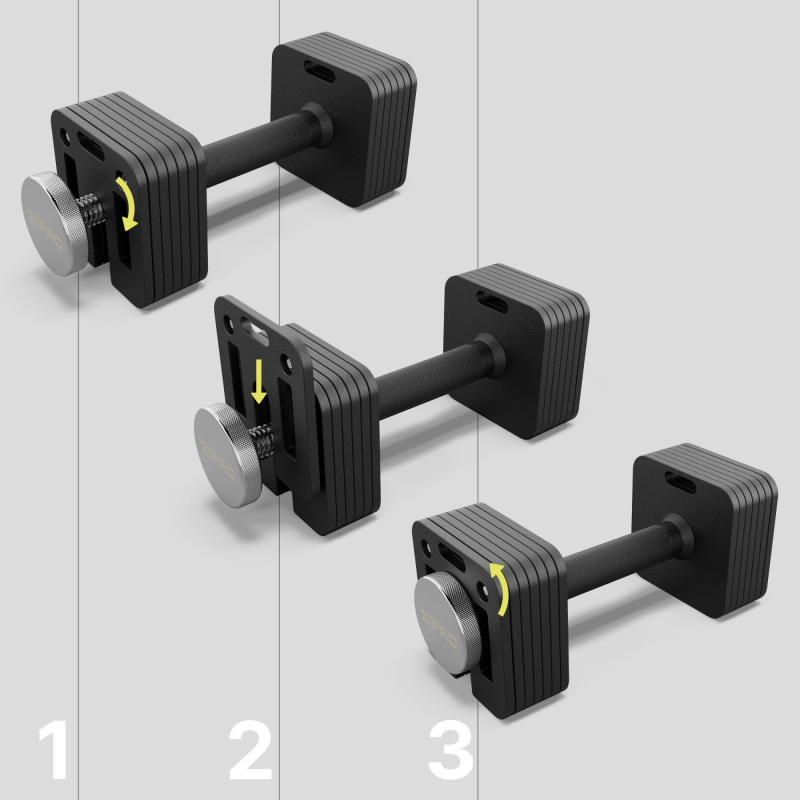 Гантель Zipro з регульованим навантаженням КВАДРАТ 16 кг