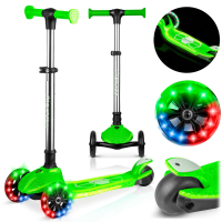 Самокат дитячий триколісний Ricokids Jelly, зелений, алюміній/пластик