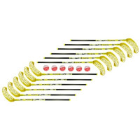 Набір для флорболу Unibros Reiku 95 см (12 паличок гострих; ш + 6 м'ячів)