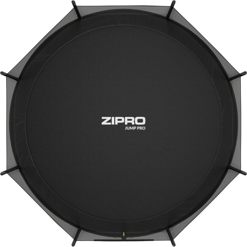 Батут Zipro Jump Pro з зовнішньою сіткою 14 футів 435 см чорно-зелений