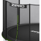 Батут Zipro Jump Pro з зовнішньою сіткою 14 футів 435 см чорно-зелений