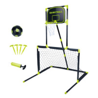Дитячий ігровий набір 6 в 1 inSPORTline SCS530, 135 x 92,5 x 96 см - чорно-зелений