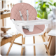 Стільчик для годування Nukido Lilo 63 х 64 х 93 см - рожево-білий