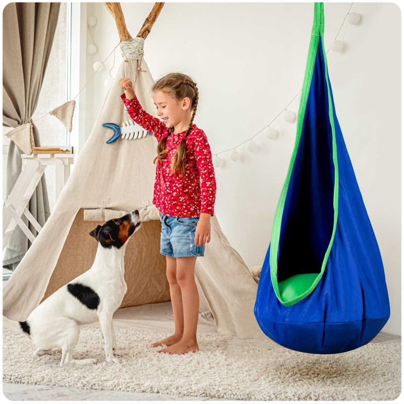 Крісло-кокон підвісне Neo-Sport, синє