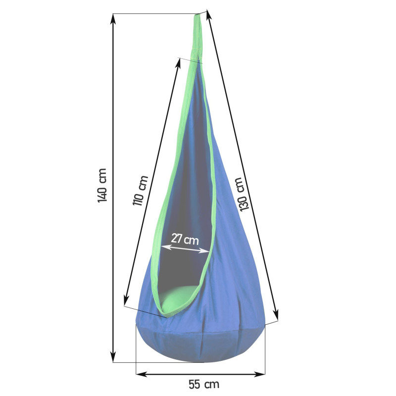 Крісло-кокон підвісне Neo-Sport, синє