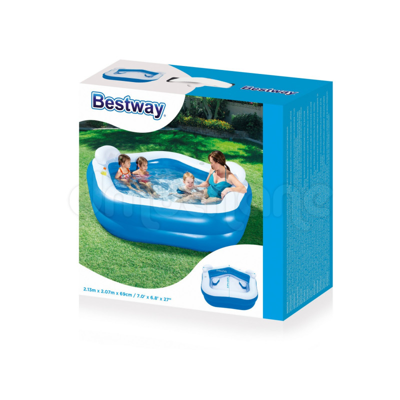 Басейн надувний дитячий Bestway 54153 213x206х69 см