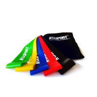Набір стрічок-еспандерів для вправ K-SPORT Power Band Mini KIT 5 GUMs різнокольорові