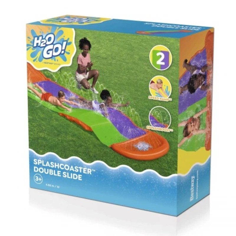Гірка водна подвійна BESTWAY SplashCoaster, 488 см