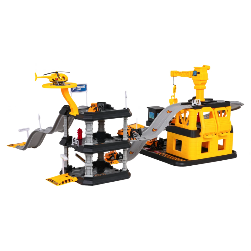 Дитячий іграшковий паркінг Ramiz 666-14 Будівельний майданчик з технікою
