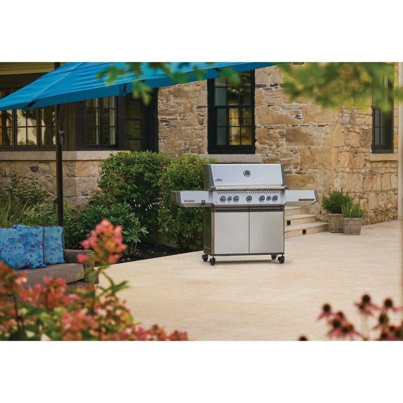 Газовий гриль Napoleon Prestige P 650 з бічною конфоркою Sizzle Zone та вертілем (69632) нерж сталь P665VRSIBPSS Код: 013839