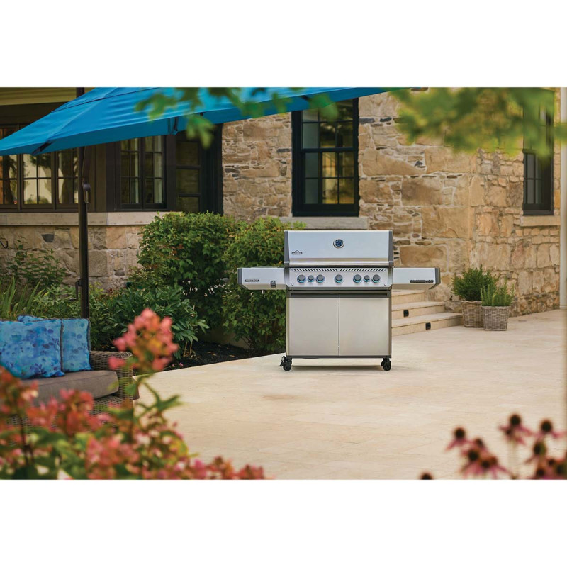 Газовий гриль Napoleon Prestige P 650 з бічною конфоркою Sizzle Zone та вертілем (69632) нерж сталь P665VRSIBPSS Код: 013839