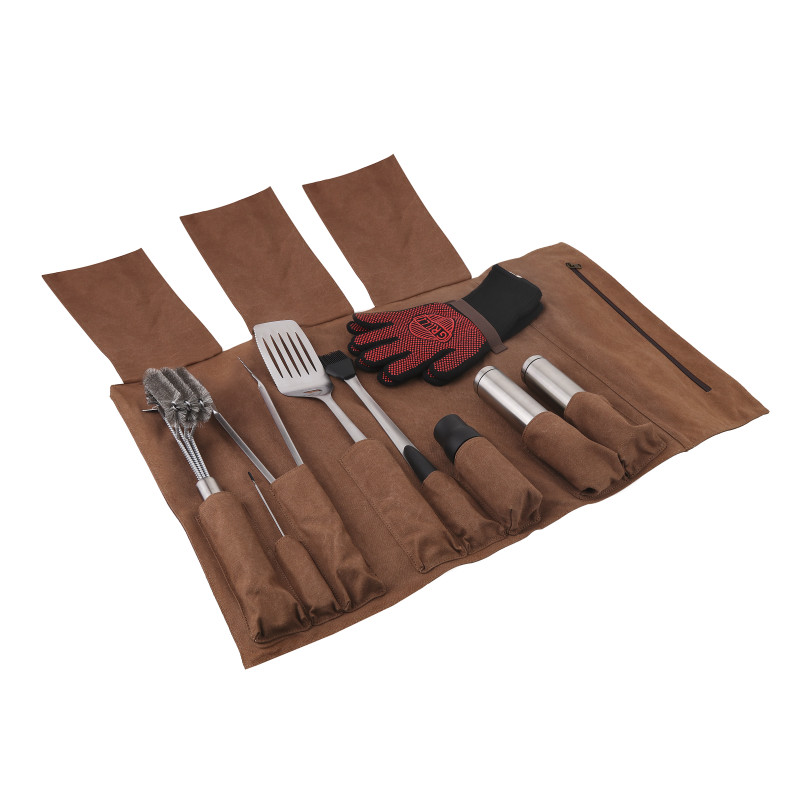 Акція! Скрутка ТОП 10 аксесуарів для барбекю Brown GRILLI 888033 Код: 009567