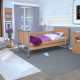 Ліжко реабілітаційне RehaBed Taurus 2 стандарт металеве SIL бук (Nursing care bed TAURUS 2-2604)